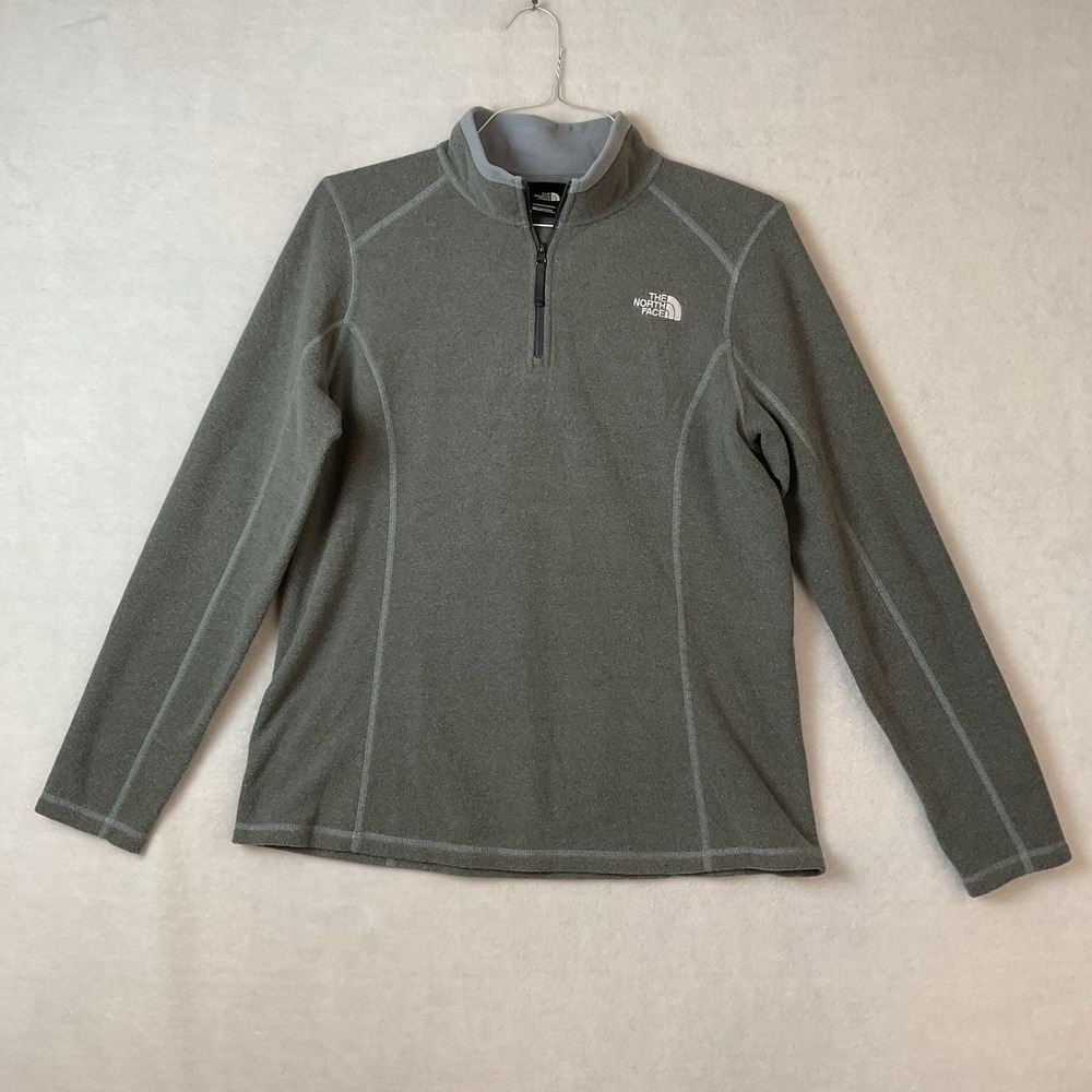 The North Face Women's Olive Green Quarter-Zip Fleece Pullover